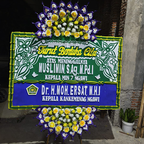 Papan Bunga Duka Cita peony 2