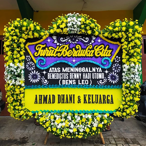 Papan Bunga Duka Cita peony 3