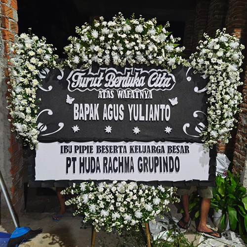 Papan Bunga Duka Cita peony 4