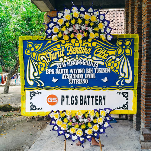 Papan Bunga Duka Cita peony